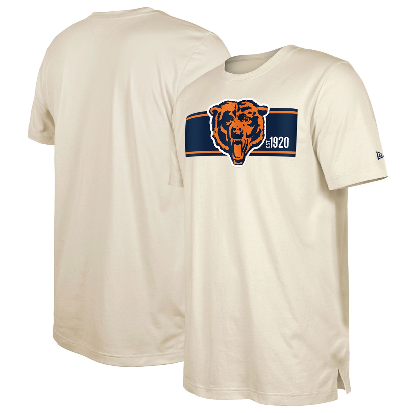 Men's New Era Cream Chicago Bears Third Down Historic T-Shirt