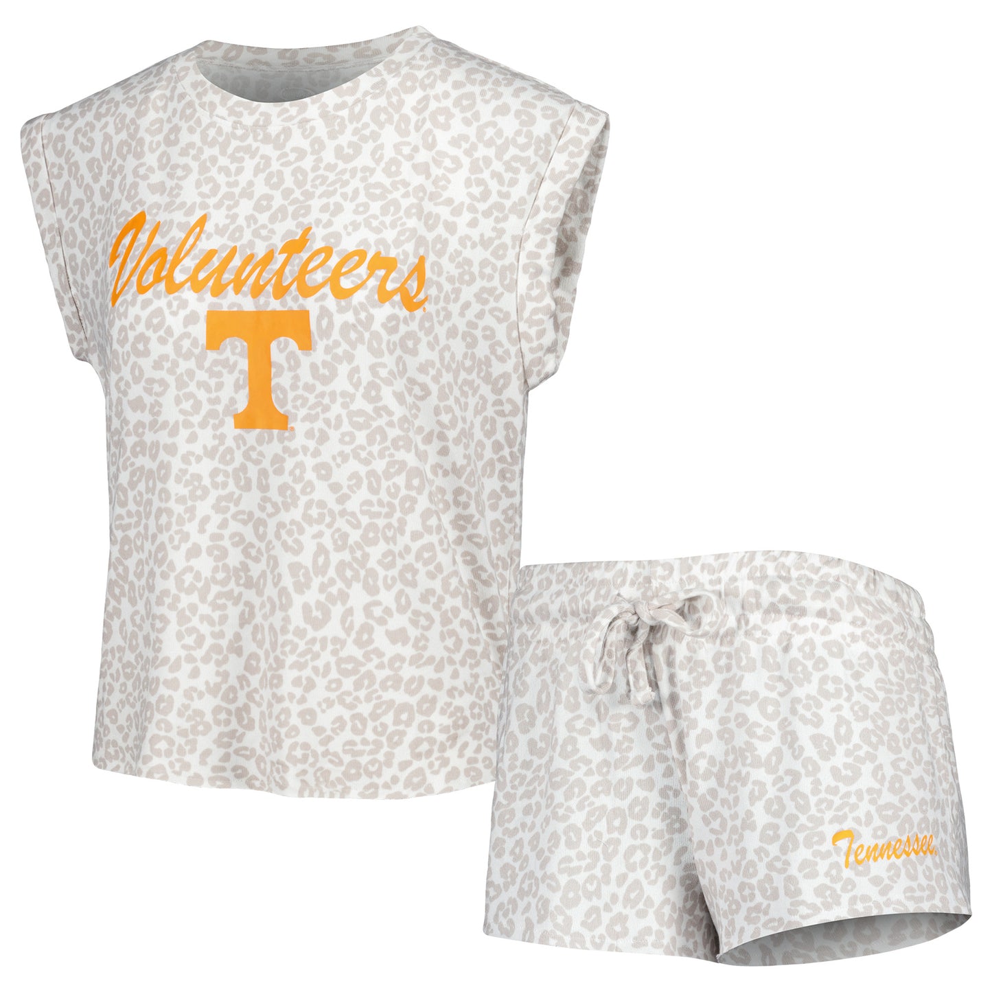 Women's Concepts Sport Cream Tennessee Volunteers Montana T-Shirt & Shorts Sleep Set