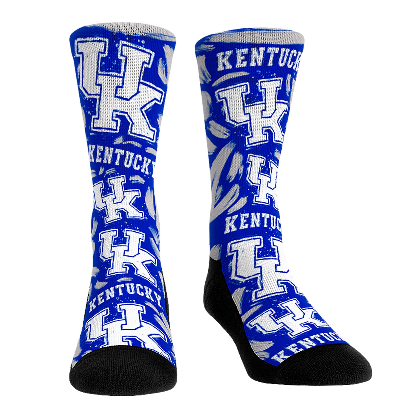 Unisex Rock Em Socks Kentucky Wildcats Allover Logo & Paint Crew Socks
