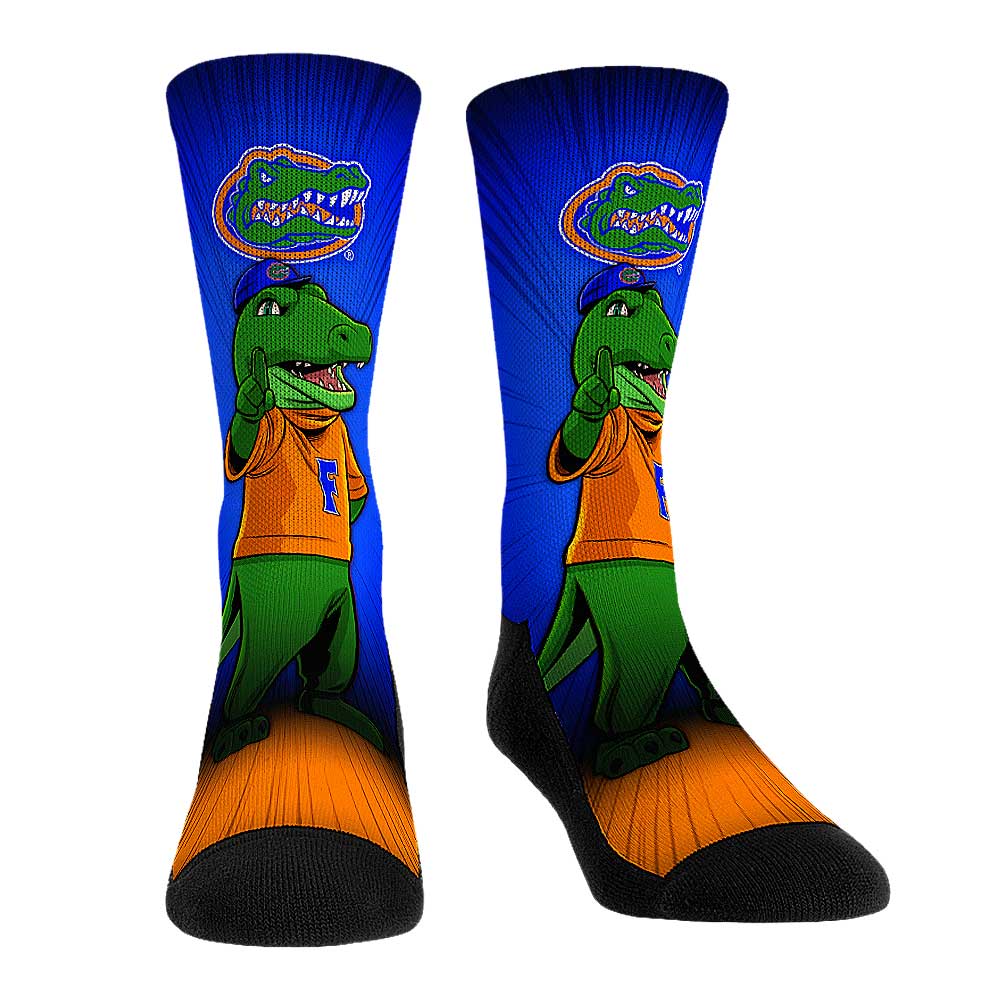 Rock Em Socks Florida Gators Mascot Pump Up Crew Socks