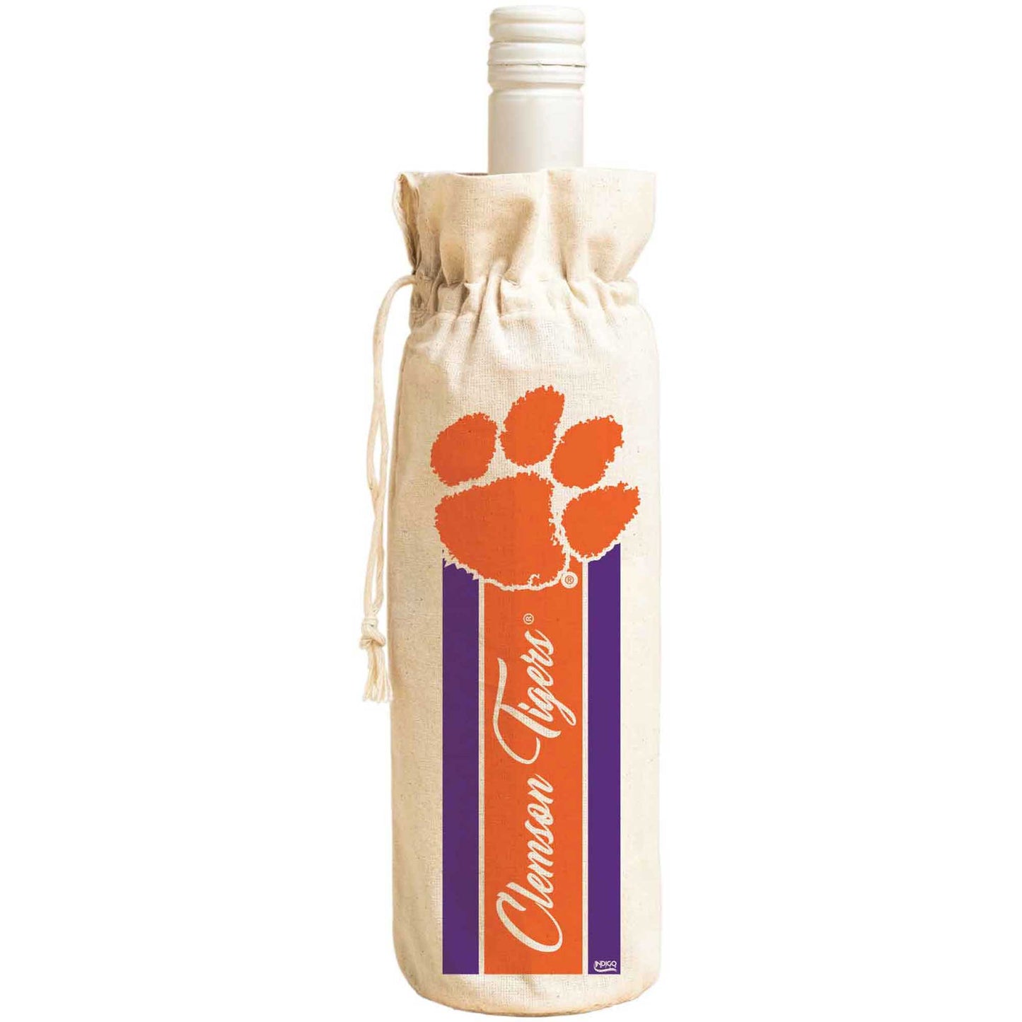 Clemson Tigers Canvas Wine Tote