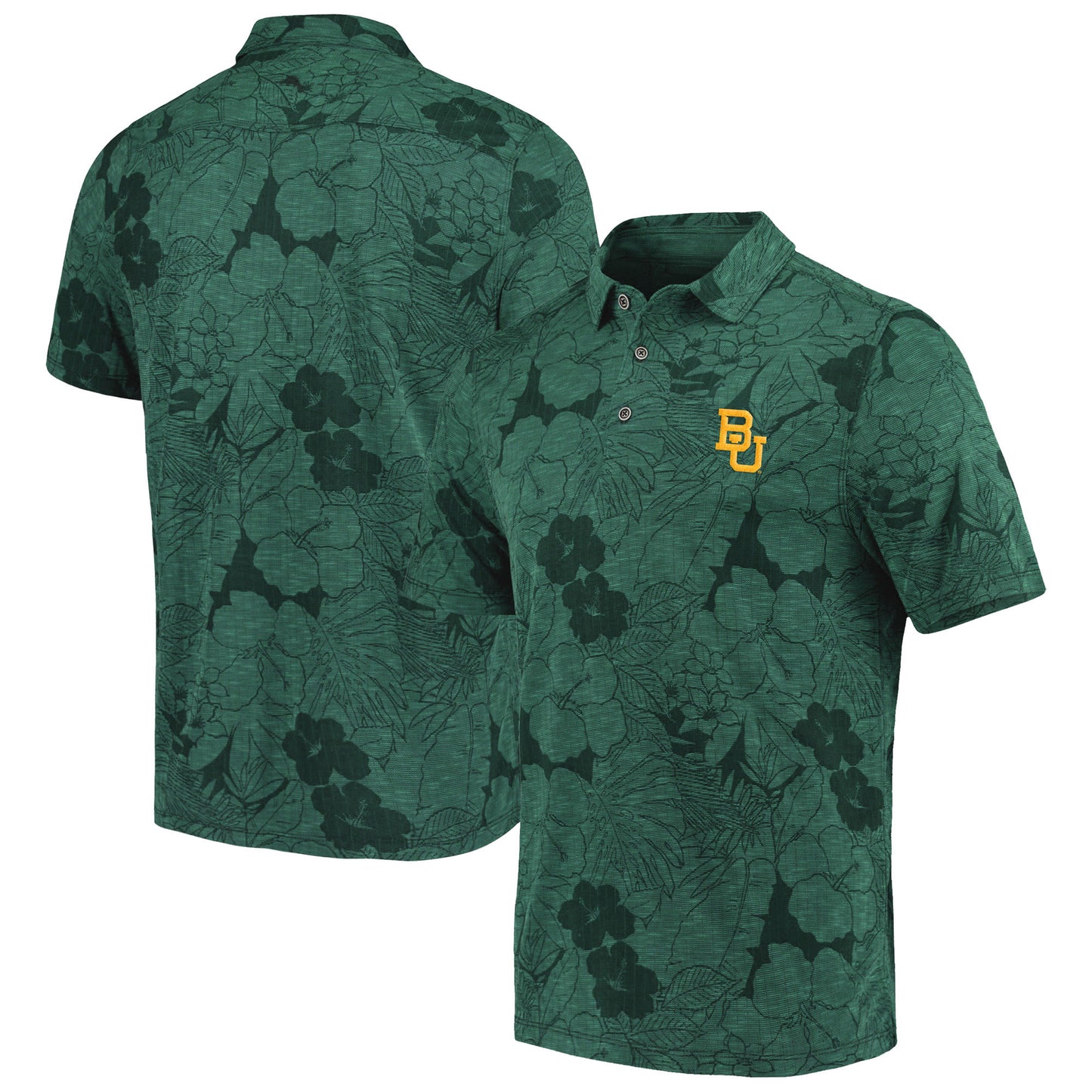 Men's Tommy Bahama Green Baylor Bears Miramar Blooms Polo