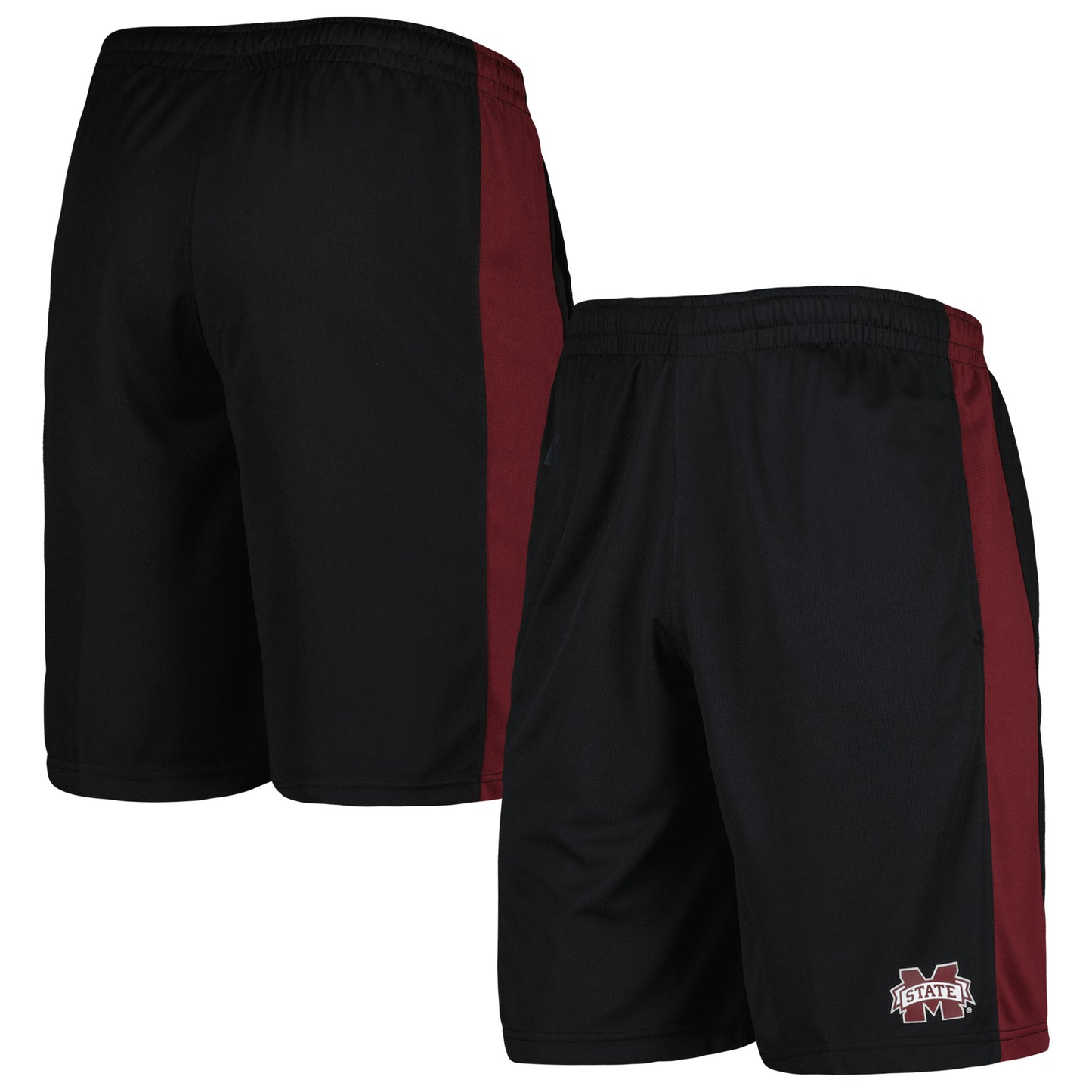Men's Russell Black Mississippi State Bulldogs Colorblock Shorts