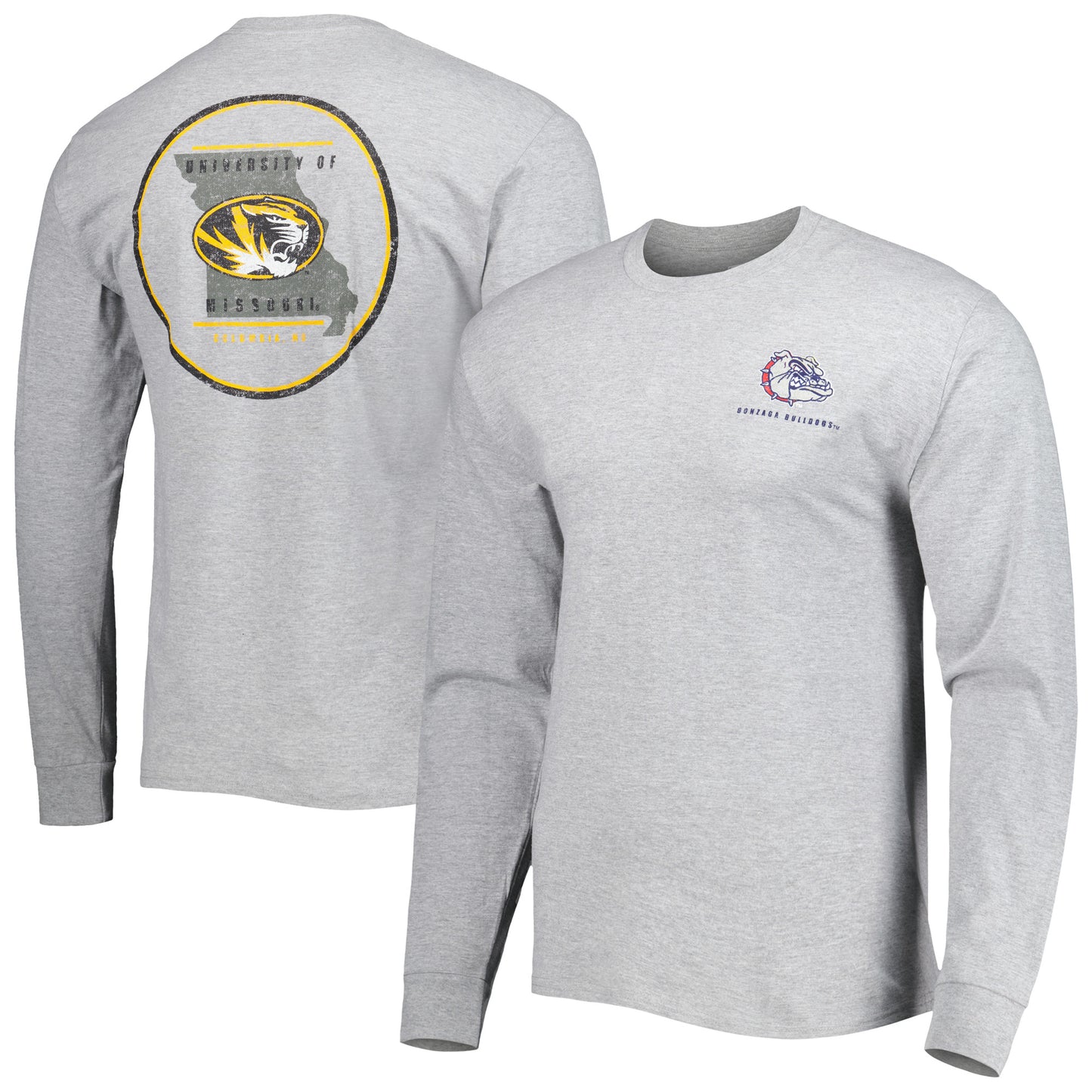 Men's Russell Heather Gray Missouri Tigers Classic Fit Long Sleeve T-Shirt