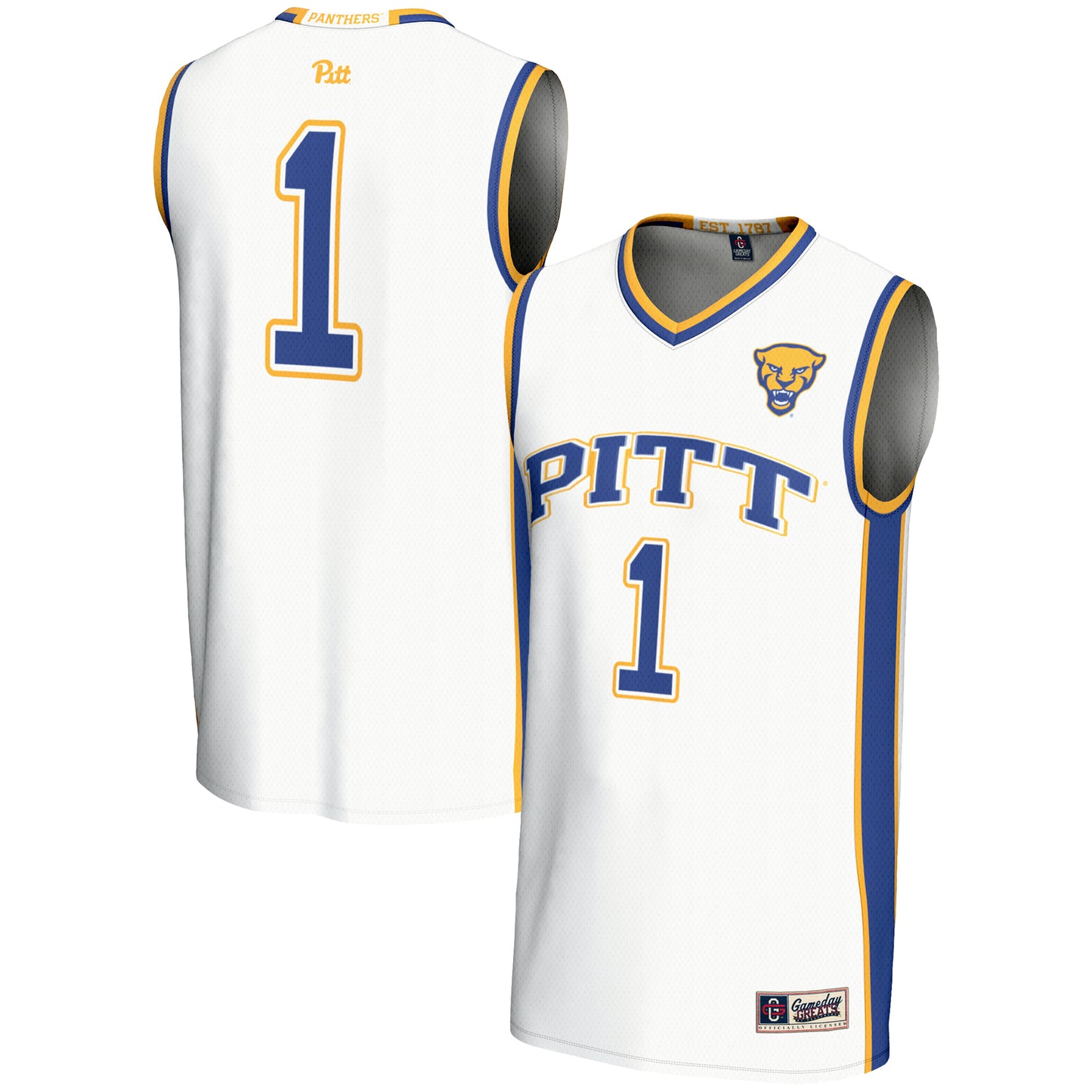 Men's GameDay Greats #1 White Pitt Panthers Lightweight Basketball Jersey