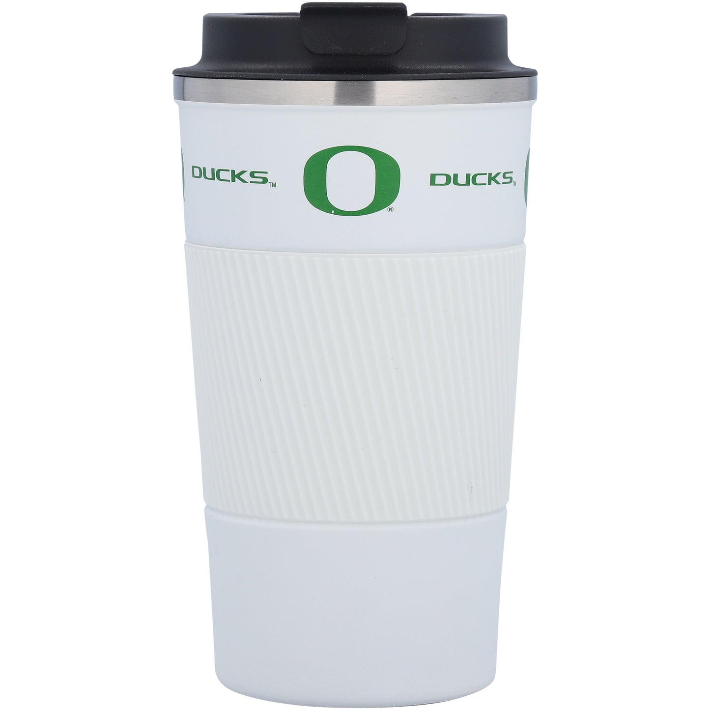 Oregon Ducks 18oz Coffee Tumbler with Silicone Grip