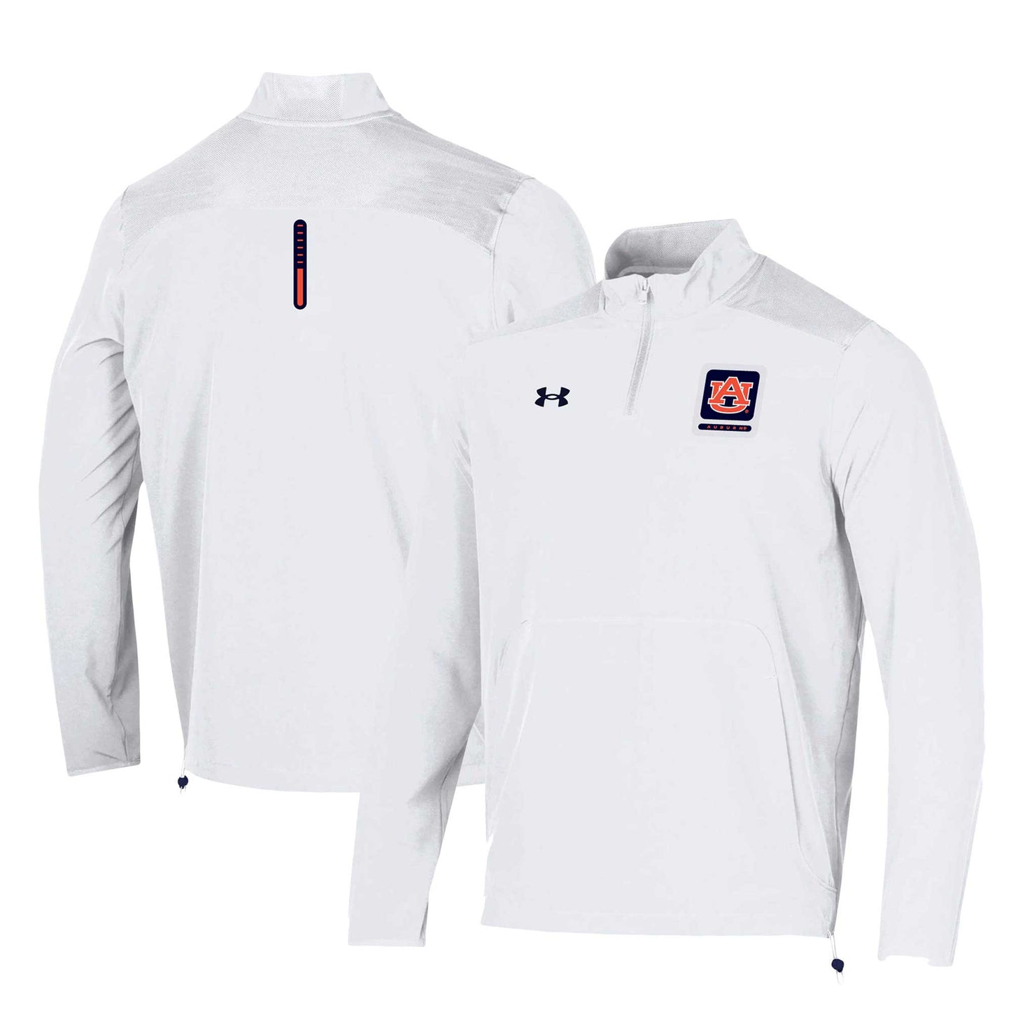 Men's Under Armour White Auburn Tigers 2023 Motivate Half-Zip Top