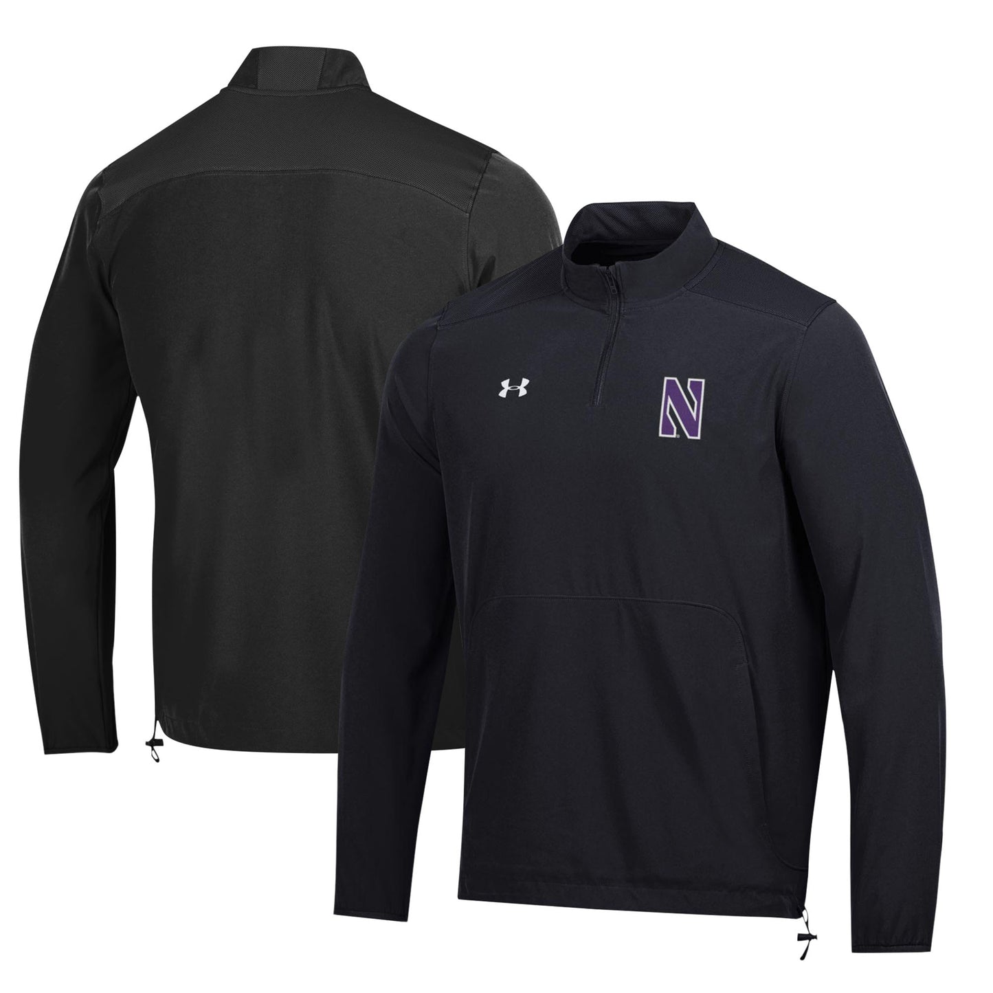Men's Under Armour Black Northwestern Wildcats 2023 Motivate Half-Zip Top
