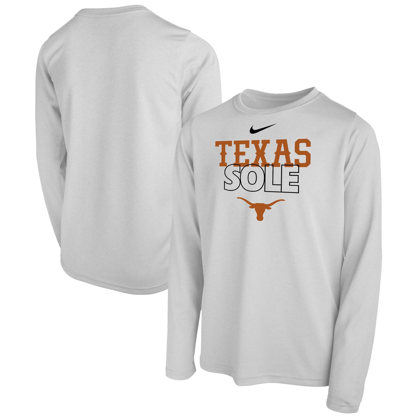 Youth Nike White Texas Longhorns 2023 On Court Sole Bench T-Shirt