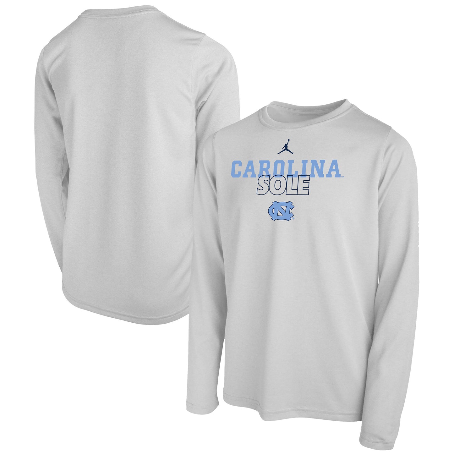 Youth Jordan Brand White North Carolina Tar Heels 2023 On Court Sole Bench T-Shirt