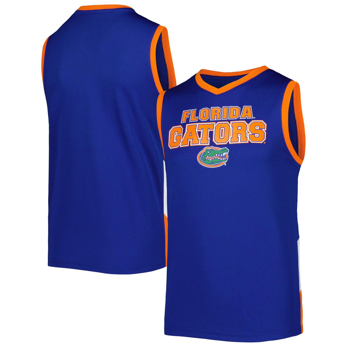 Youth Royal Florida Gators V-Neck Tank Top