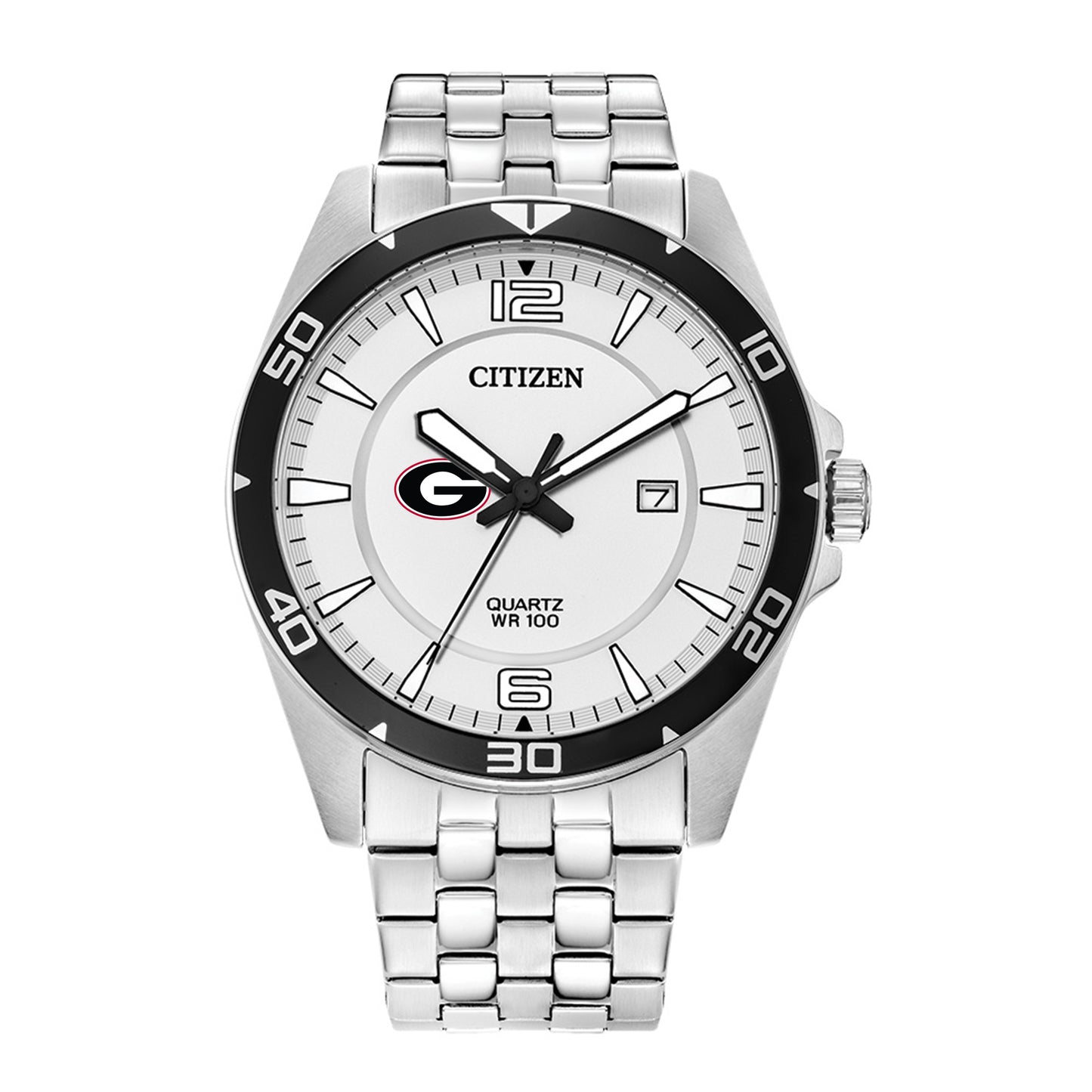 Men's Georgia Bulldogs Citizen Quartz Stainless Steel Watch