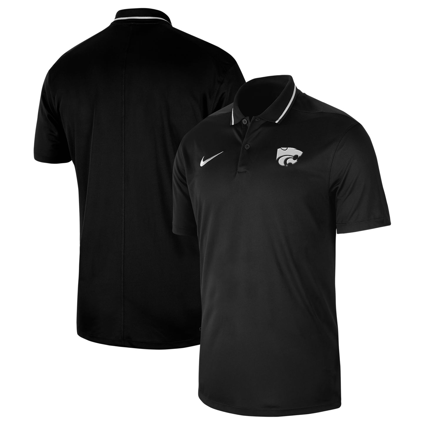 Men's Nike Black Kansas State Wildcats 2023 Sideline Coaches Performance Polo
