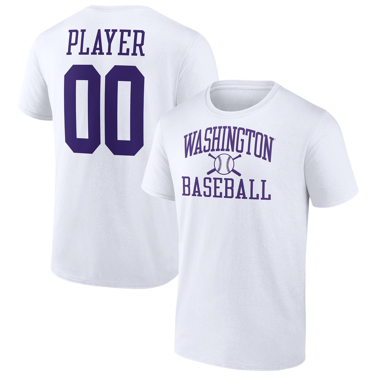 Men's White Washington Huskies Baseball Pick-A-Player NIL Gameday Tradition T-Shirt