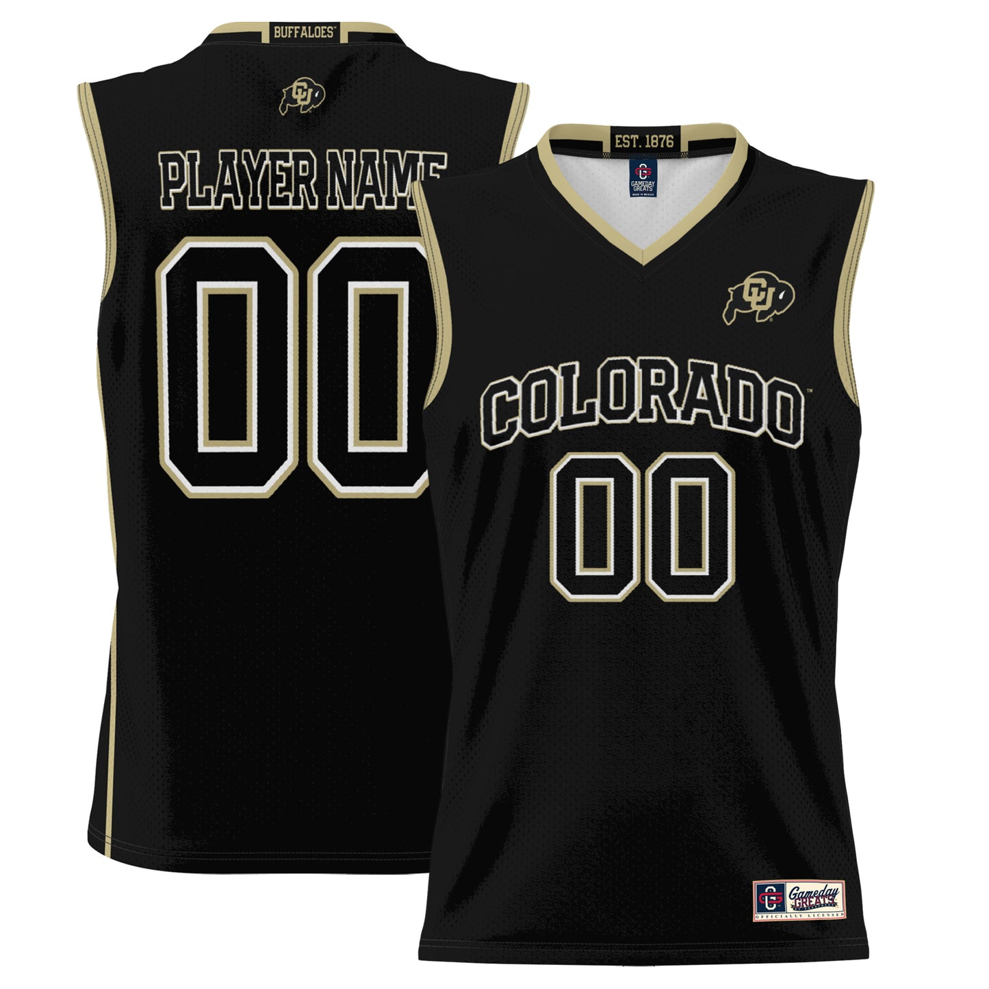 Youth GameDay Greats Black Colorado Buffaloes NIL Pick-A-Player Lightweight Basketball Jersey
