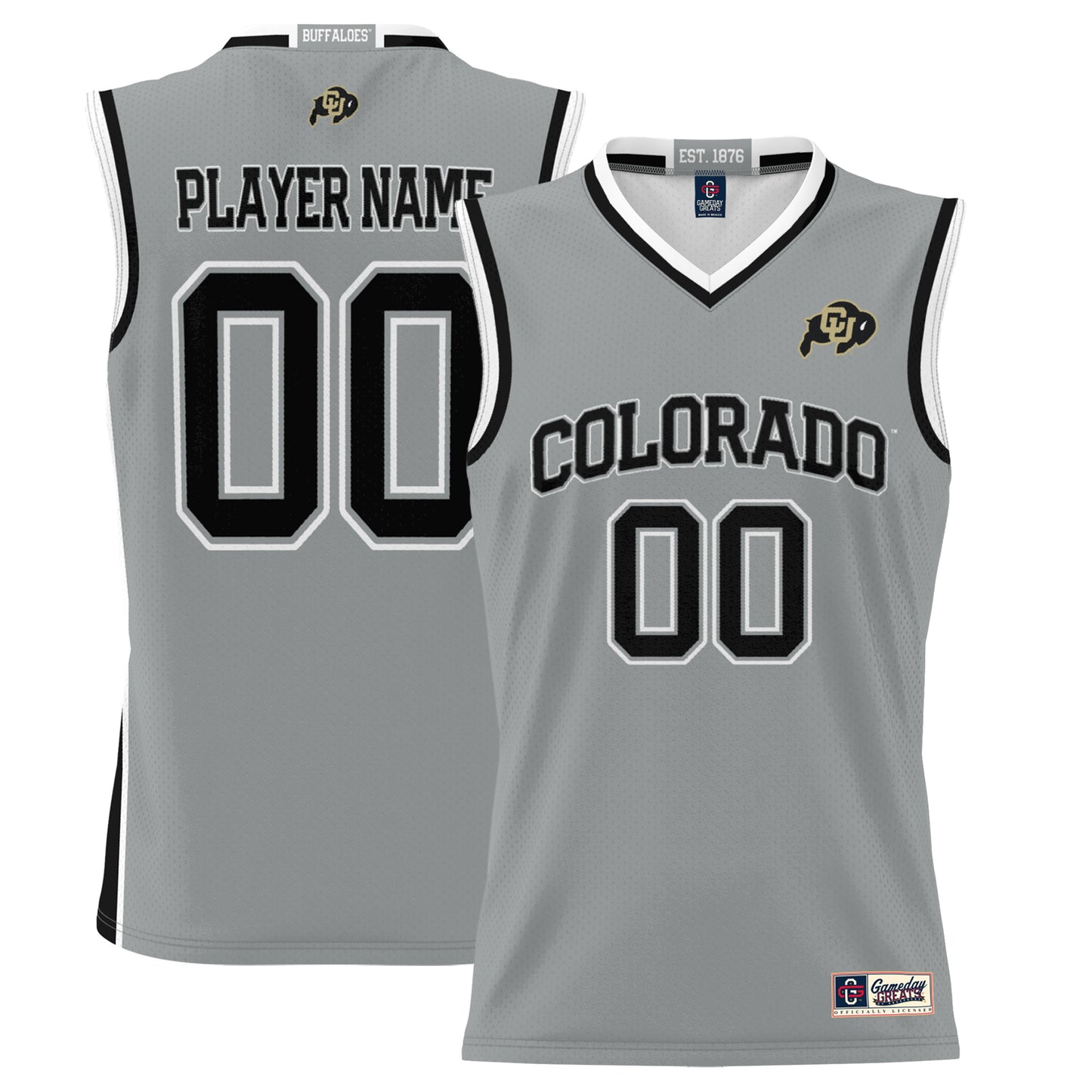 Youth GameDay Greats Gray Colorado Buffaloes NIL Pick-A-Player Lightweight Basketball Jersey