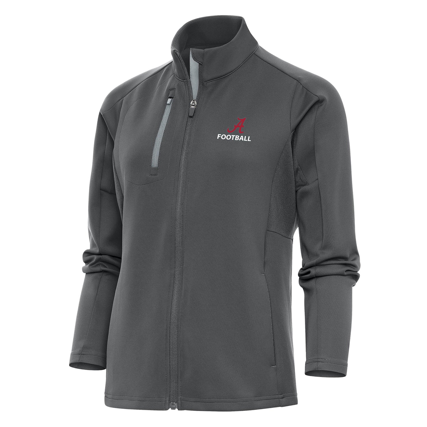 Women's Antigua Charcoal Alabama Crimson Tide Football Generation Full-Zip Jacket