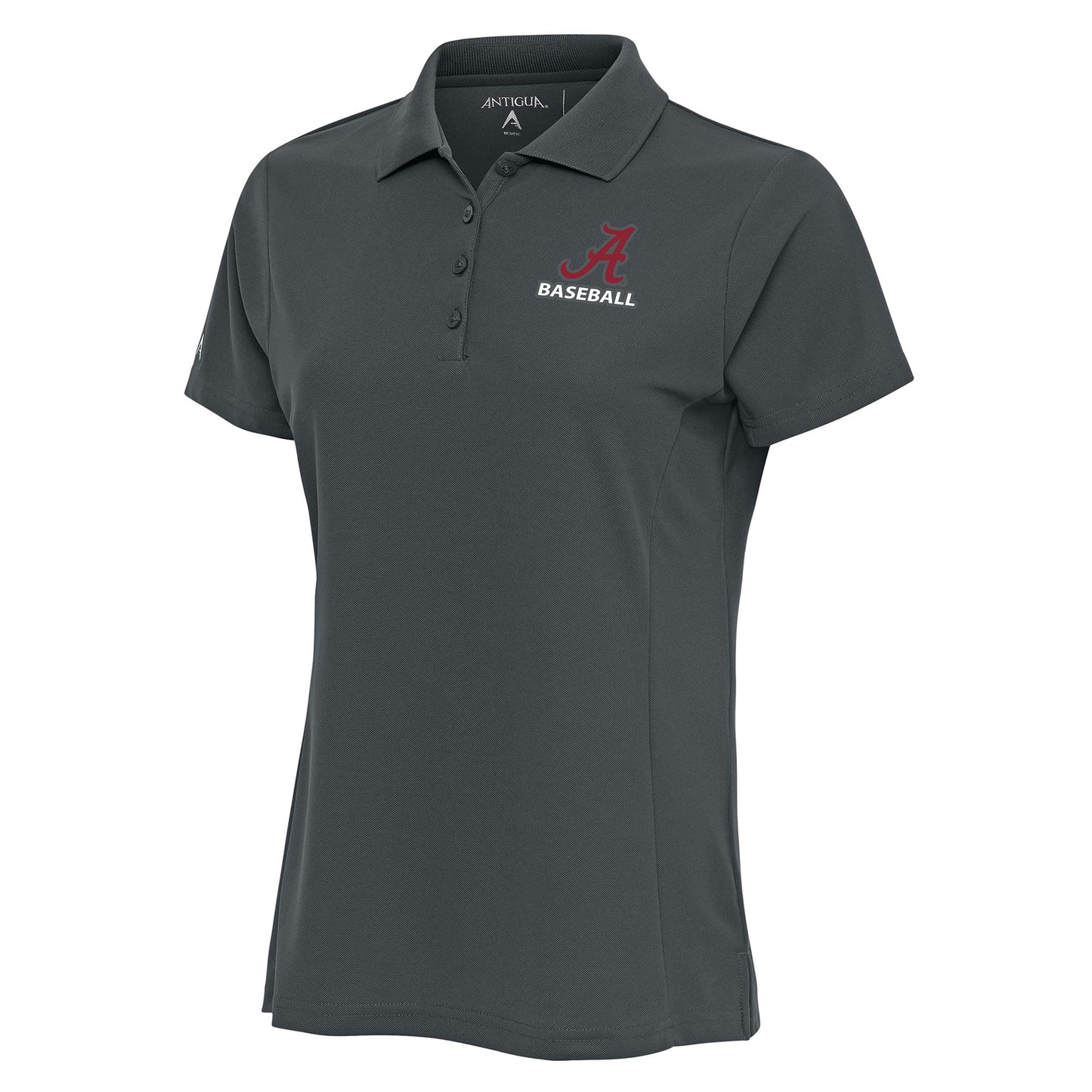 Women's Antigua Charcoal Alabama Crimson Tide Baseball Legacy Pique Polo