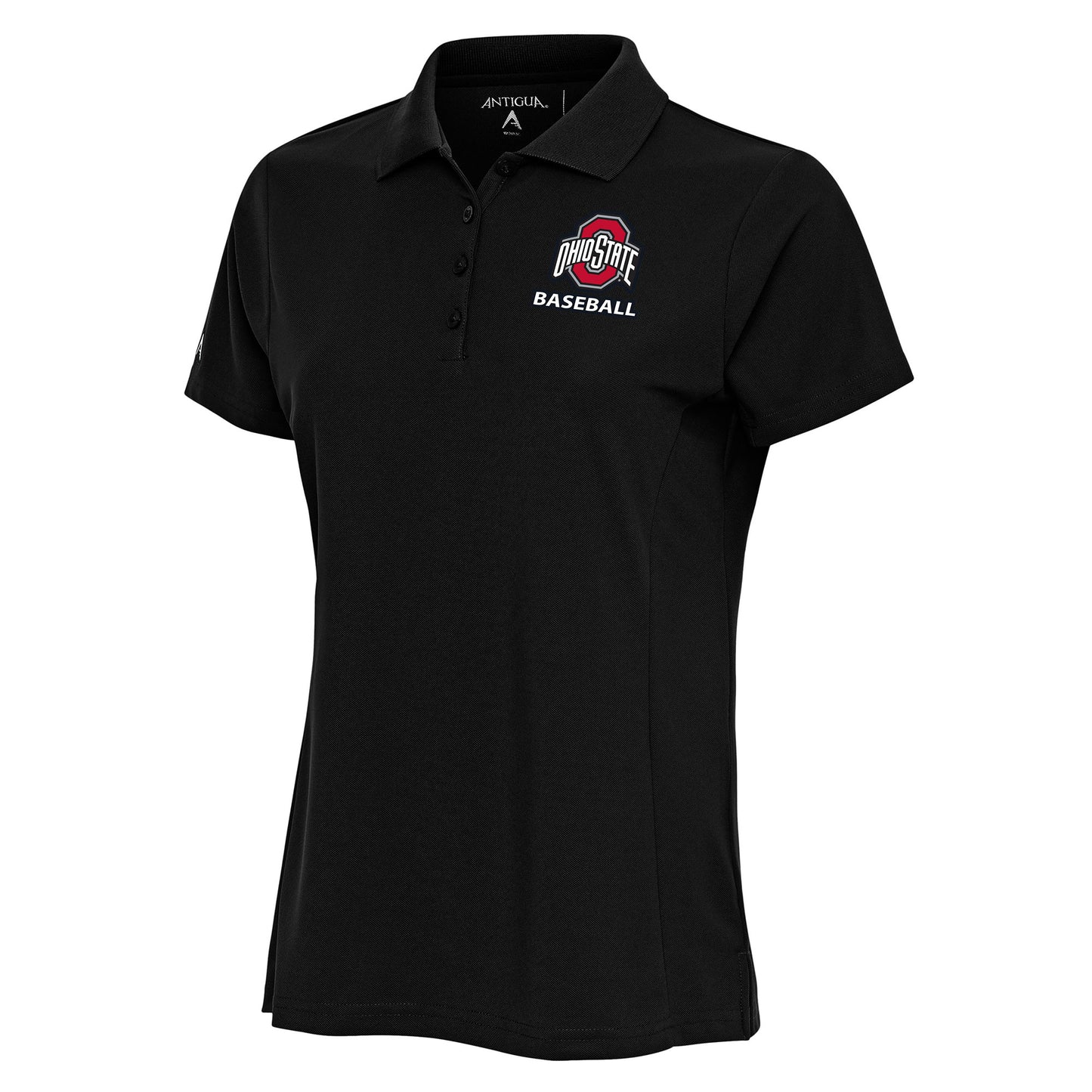 Women's Antigua Black Ohio State Buckeyes Baseball Legacy Pique Polo