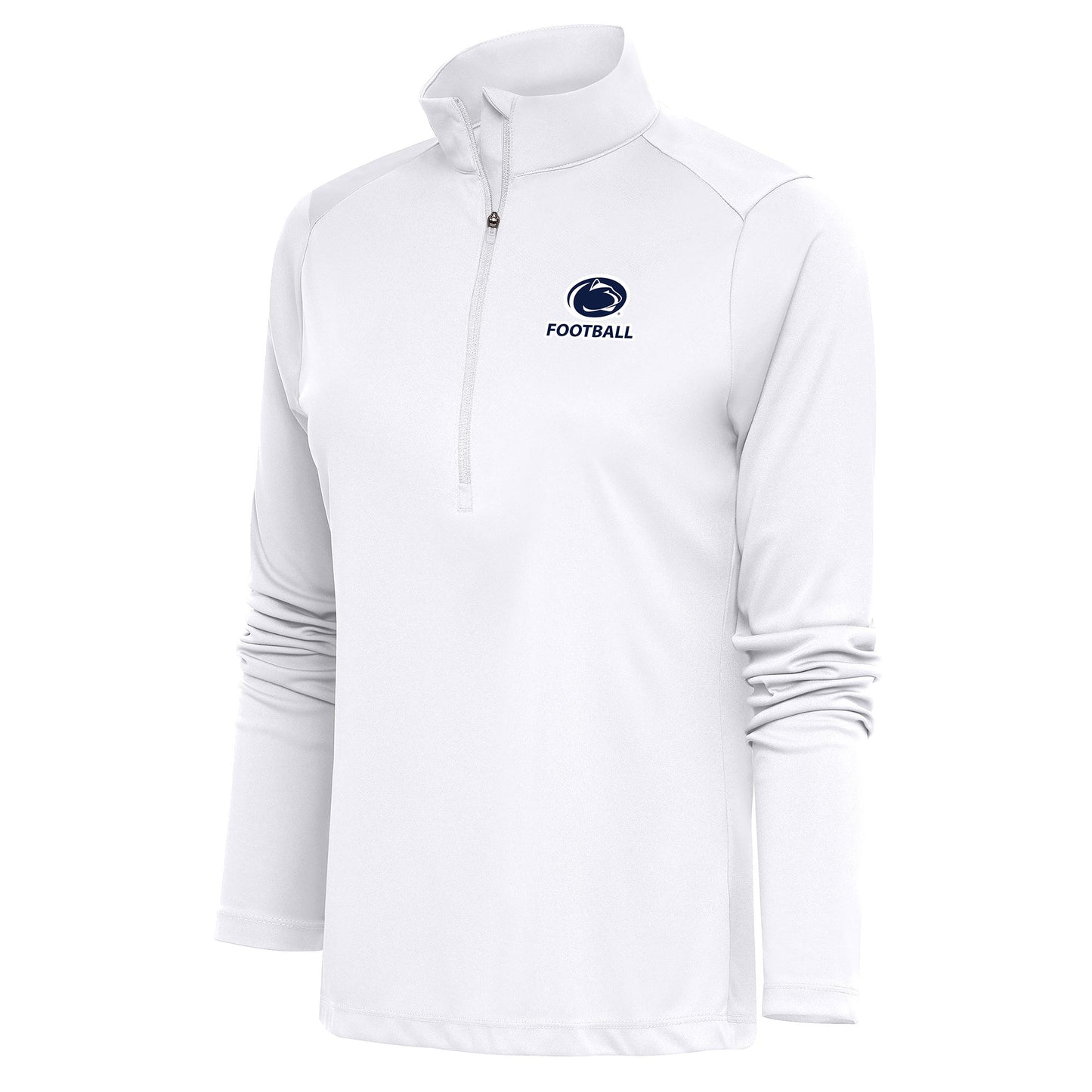 Women's Antigua White Penn State Nittany Lions Football Tribute Half-Zip Pullover Top
