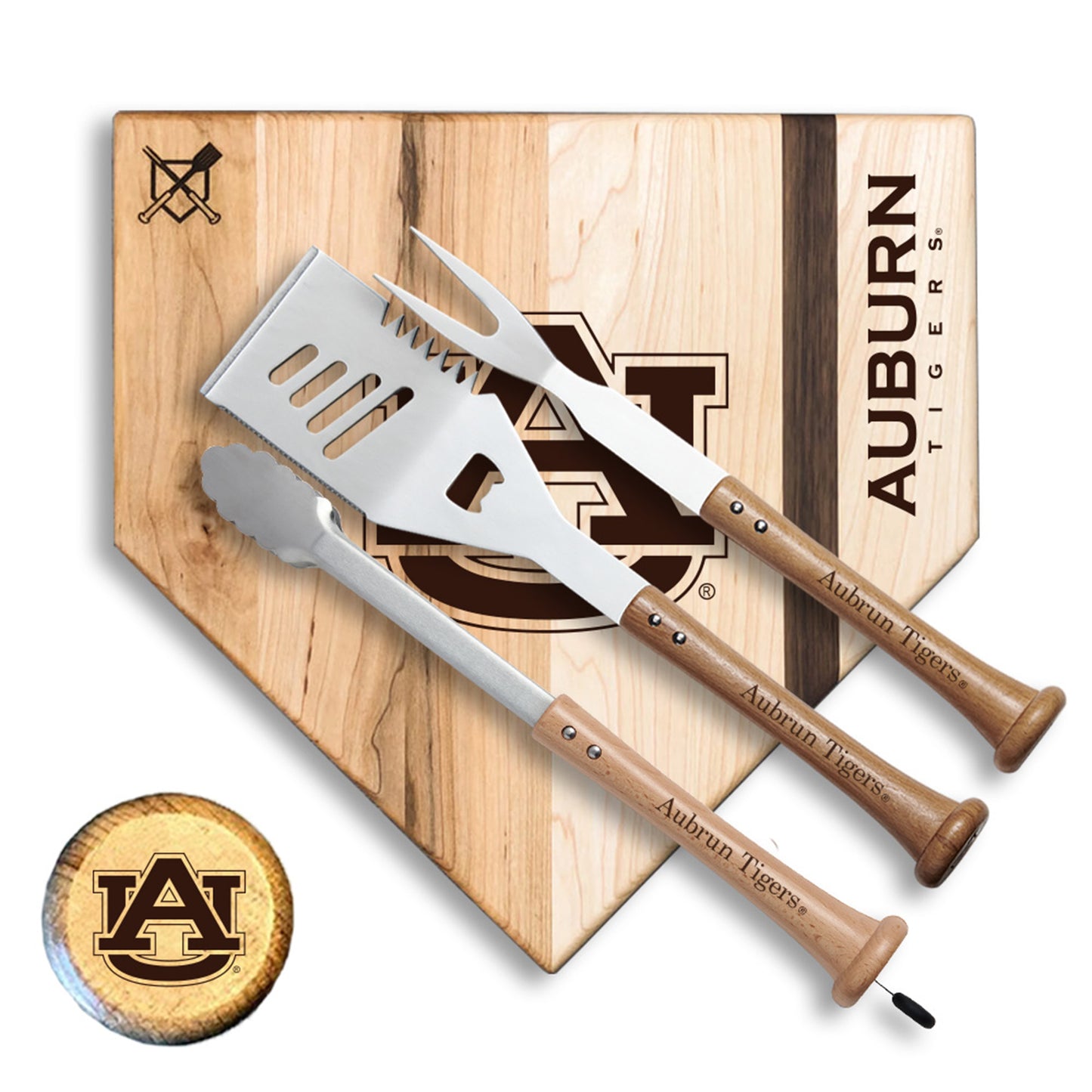 Baseball BBQ Auburn Tigers 17" Silver Slugger Combo Set