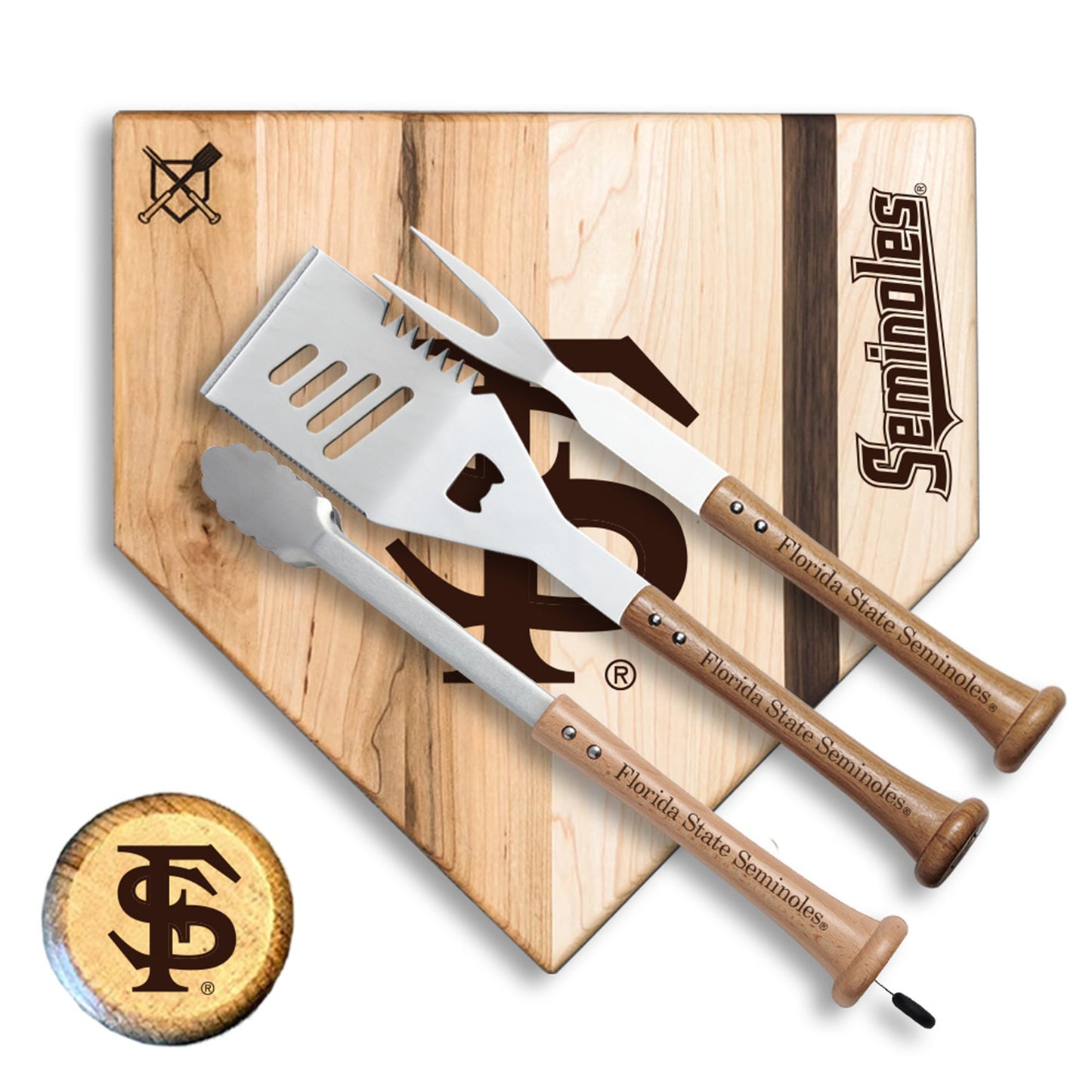 Baseball BBQ Florida State Seminoles 17" Silver Slugger Combo Set