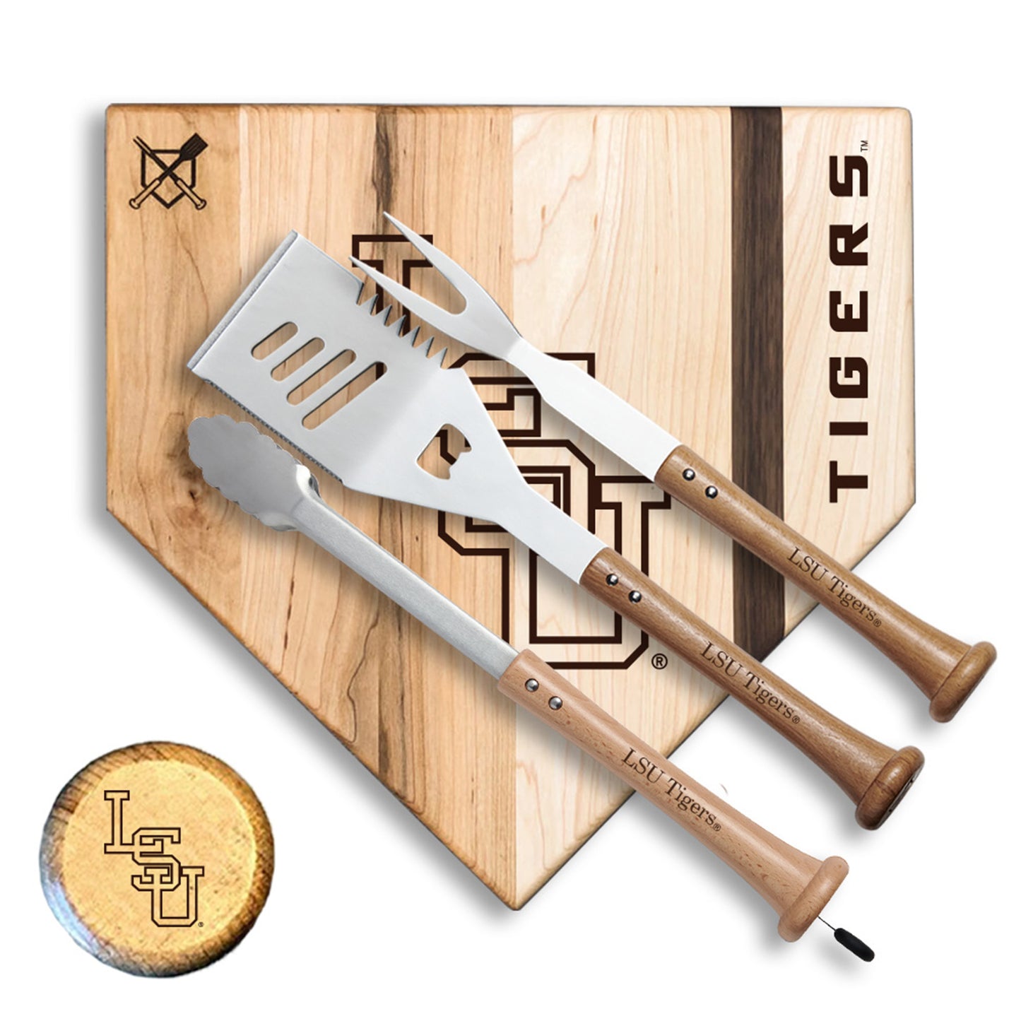 Baseball BBQ LSU Tigers 17" Silver Slugger Combo Set
