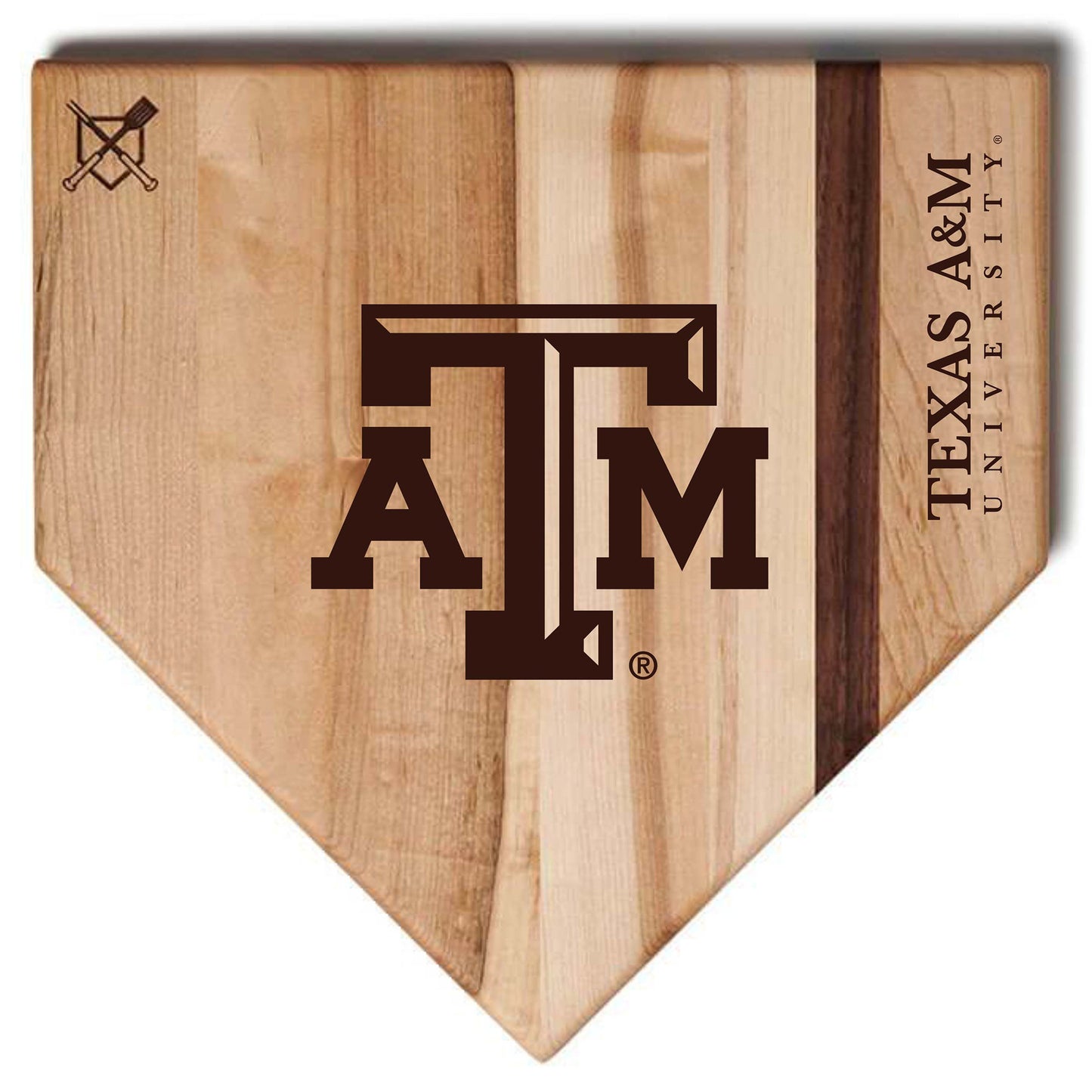 Baseball BBQ Texas A&M Aggies 17" x 17" Home Plate Cutting Board