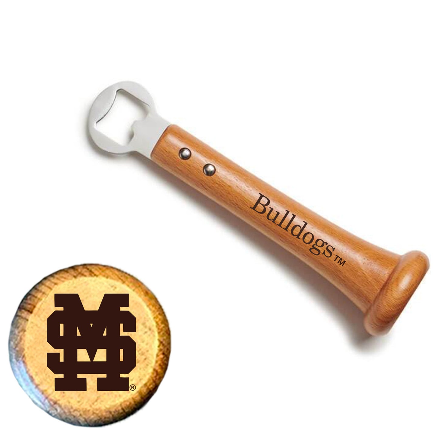 Baseball BBQ Mississippi State Bulldogs Pickoff Bottle Opener