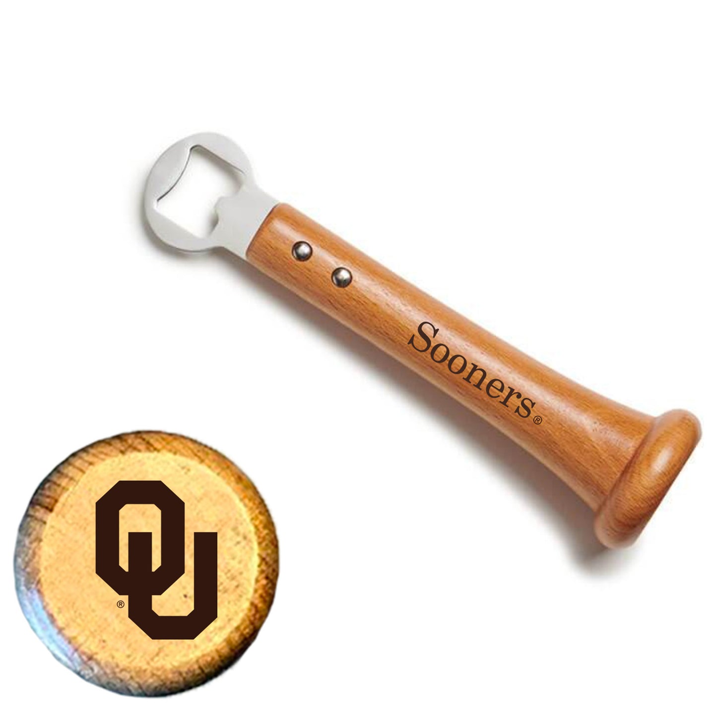 Baseball BBQ Oklahoma Sooners Pickoff Bottle Opener