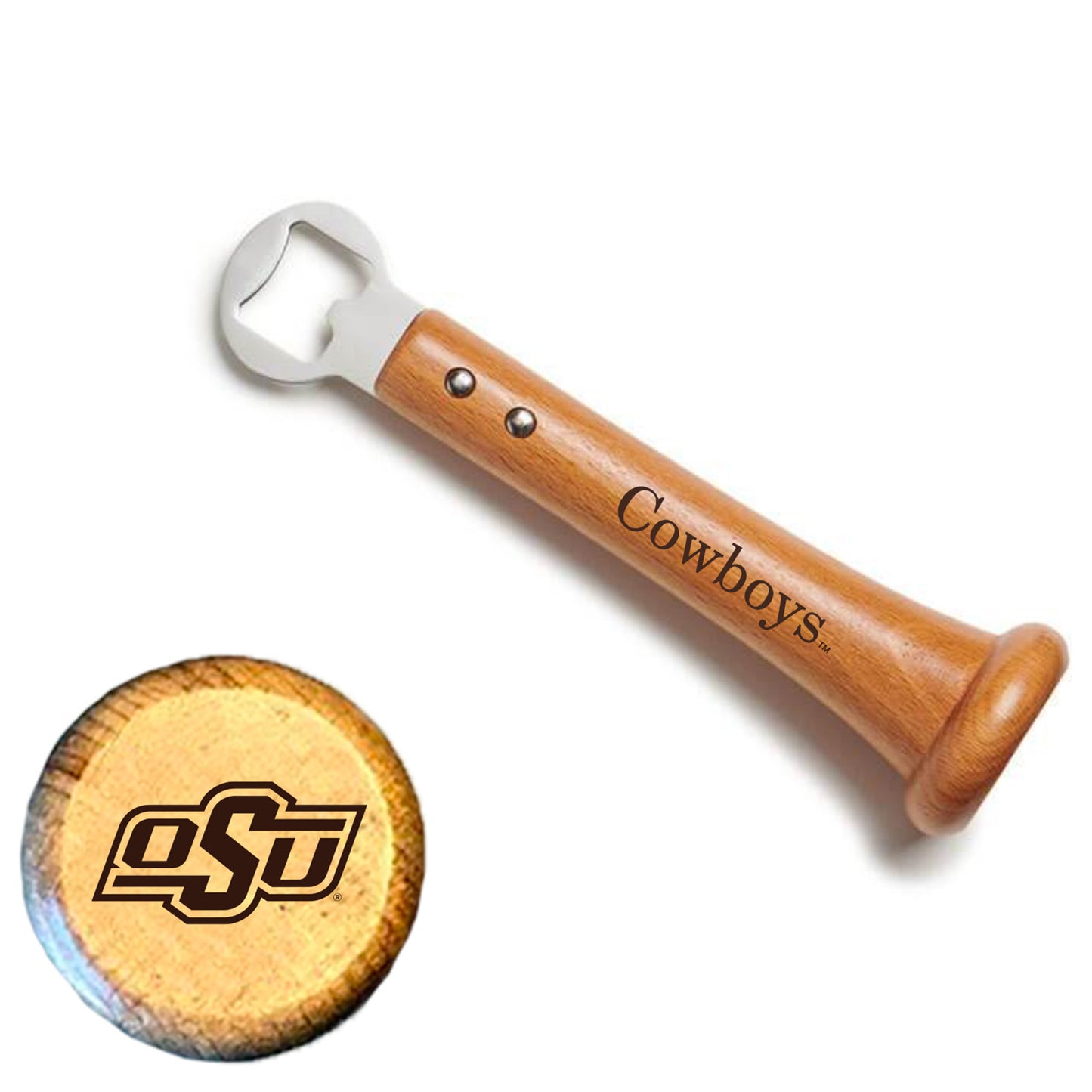 Baseball BBQ Oklahoma State Cowboys Pickoff Bottle Opener