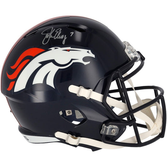 John Elway Denver Broncos Autographed Riddell Speed Replica Helmet