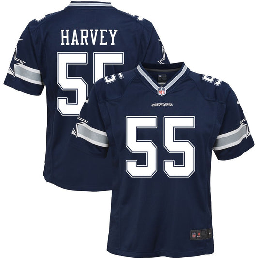 Willie Harvey Youth Nike Navy Dallas Cowboys Custom Game Jersey