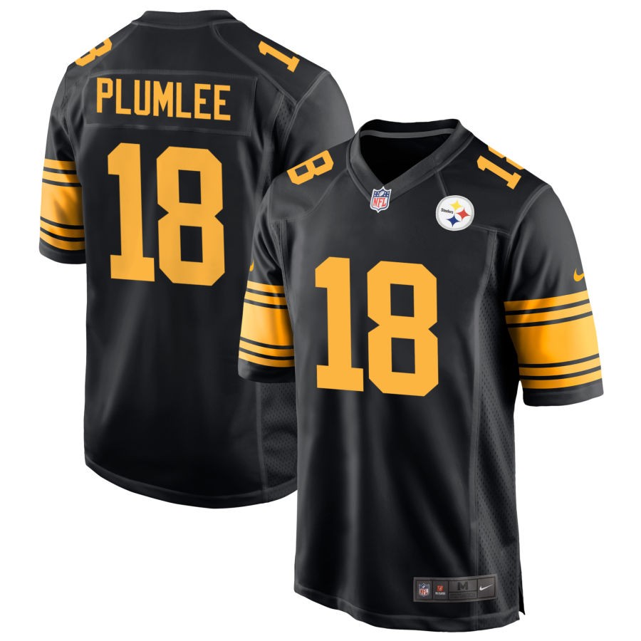 John Rhys Plumlee Men's Nike  Black Pittsburgh Steelers Alternate Custom Game Jersey