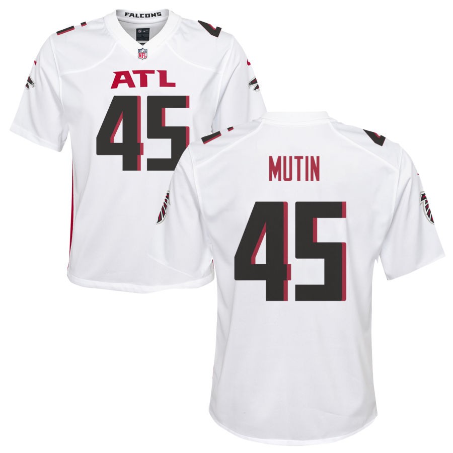 Donavan Mutin Youth Nike Atlanta Falcons White Custom Game Jersey