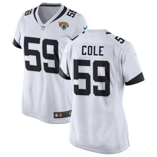 Myles Cole Women's Nike White Jacksonville Jaguars Custom Game Jersey