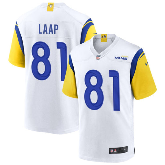 JJ Laap Men's Nike White Los Angeles Rams Alternate Custom Jersey