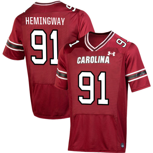 Tonka Hemingway Men's Under Armour  Garnet South Carolina Gamecocks NIL Pick-A-Player Replica Football Jersey