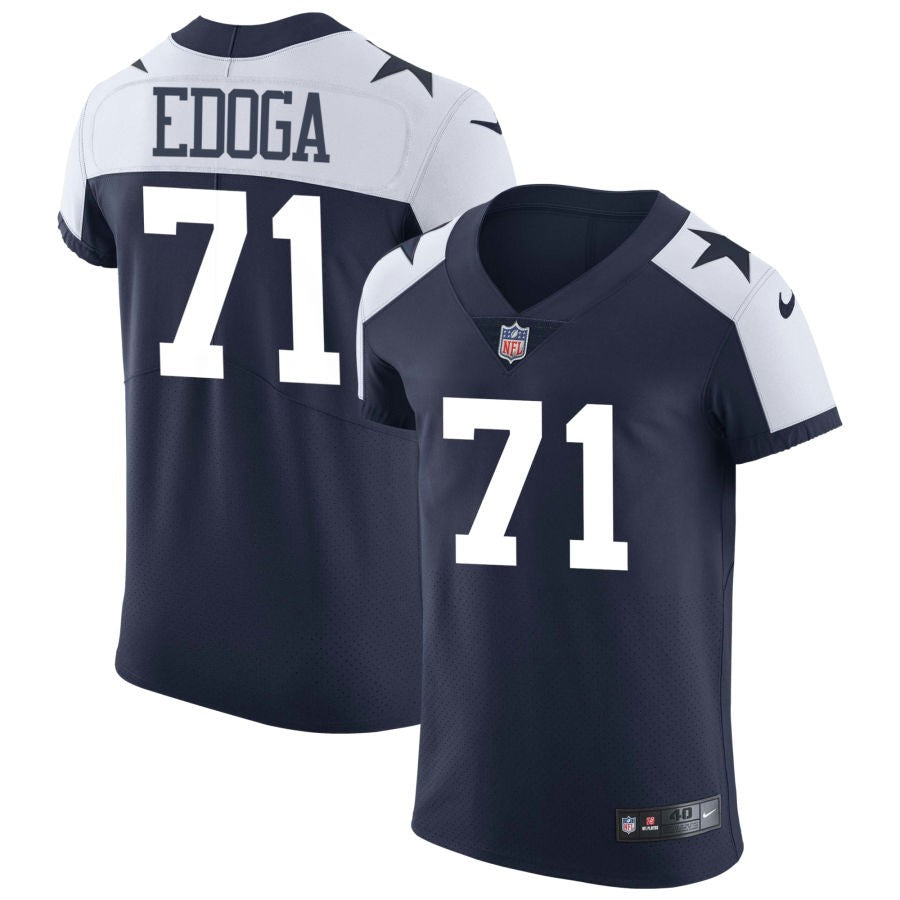 Chuma Edoga Men's Nike Navy Dallas Cowboys Alternate Vapor Elite Custom Jersey