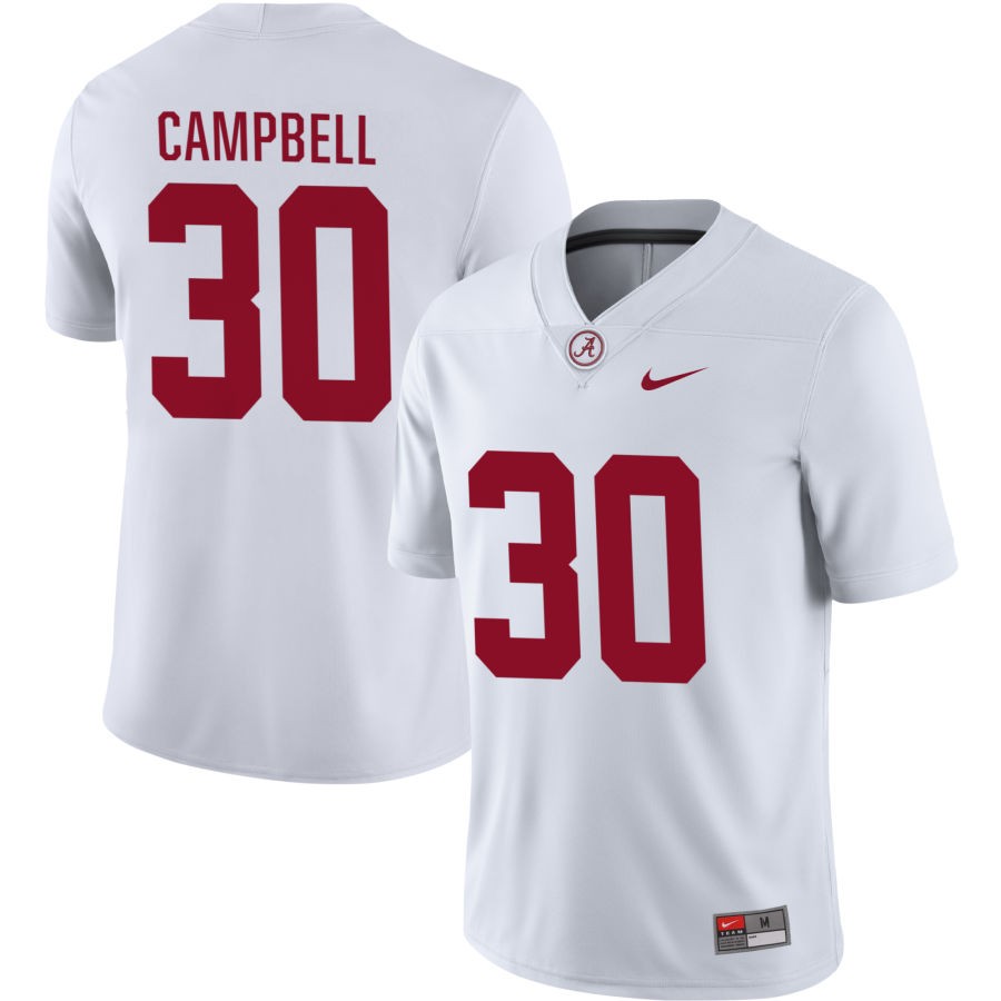 Jihaad Campbell Men's Nike White Alabama Crimson Tide Pick-A-Player NIL Replica Football Jersey