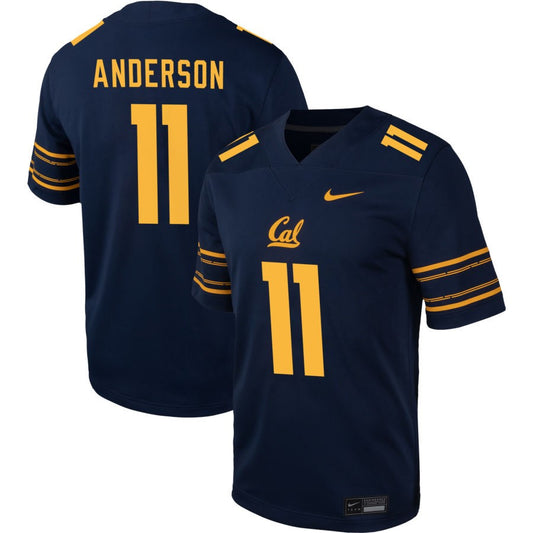 Mavin Anderson Men's Nike  Navy Cal Bears Pick-A-Player NIL Football Game Jersey