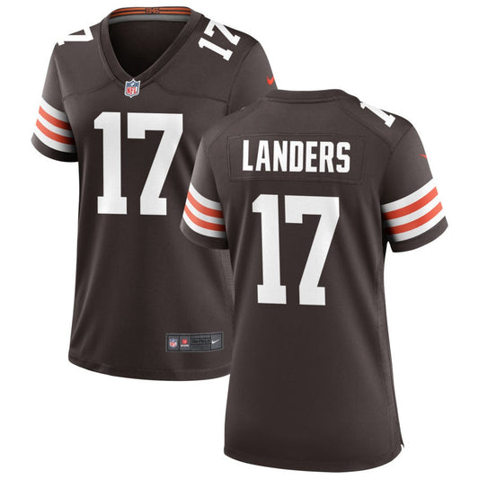 Matt Landers Women's Nike Cleveland Browns Brown Custom Game Jersey