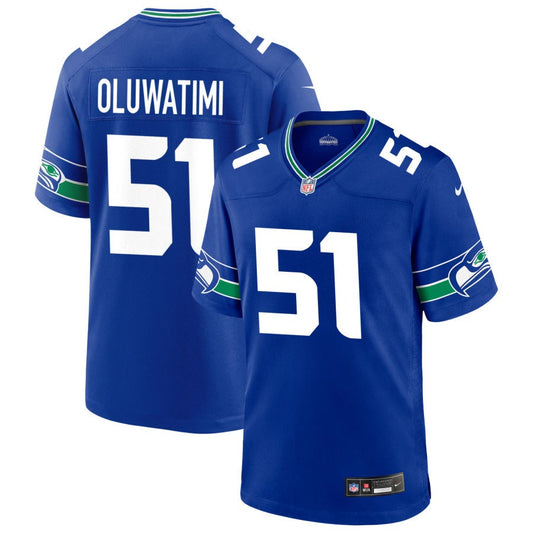 Olu Oluwatimi Women's Nike College Navy Seattle Seahawks Custom Game Jersey