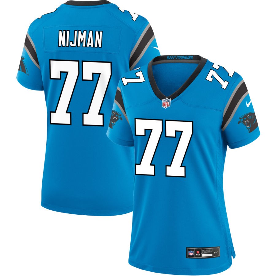 Yosh Nijman Women's Nike  Blue Carolina Panthers Alternate Custom Game Jersey