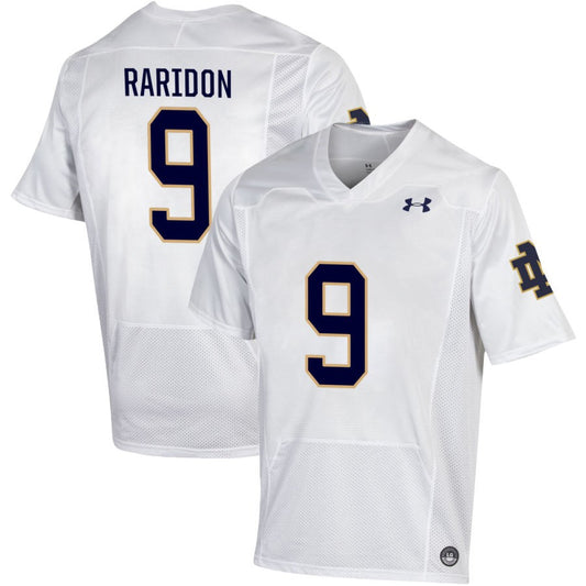 Eli Raridon Men's Under Armour White Notre Dame Fighting Irish Pick-A-Player NIL Replica Football Jersey