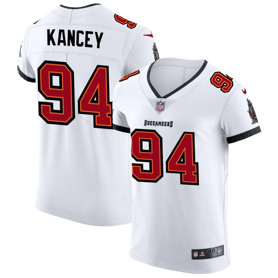 Calijah Kancey Men's Nike White Tampa Bay Buccaneers Vapor Elite Custom Jersey