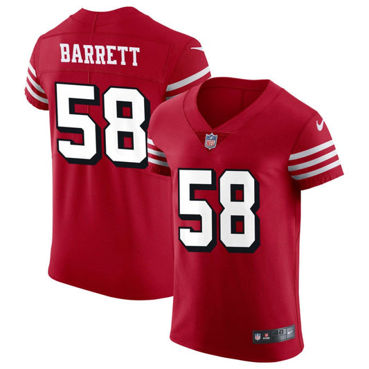 Alex Barrett Men's Nike Scarlet San Francisco 49ers Alternate Vapor Elite Custom Jersey