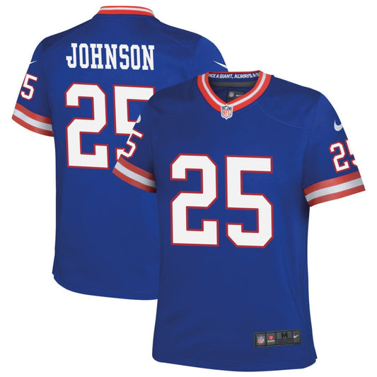 Alex Johnson Youth Nike Royal New York Giants Classic Custom Game Jersey