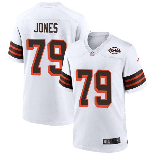 Dawand Jones Men's Nike White Cleveland Browns 1946 Collection Alternate Custom Jersey