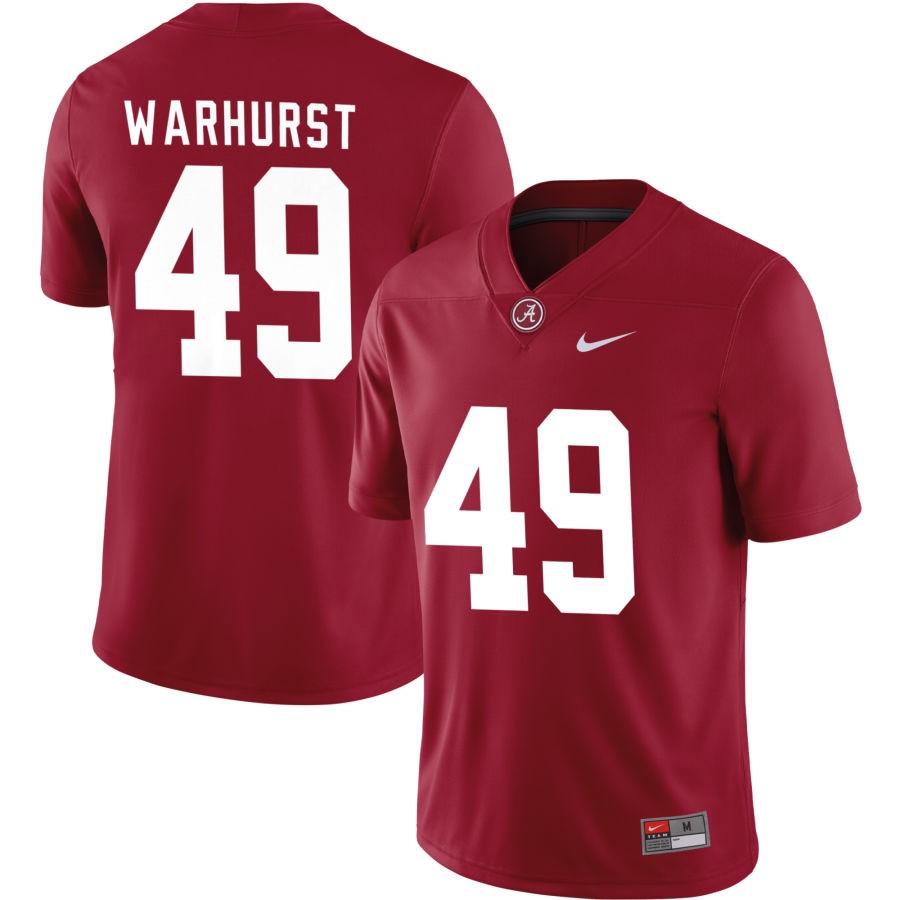 Conner Warhurst Men's Nike Crimson Alabama Crimson Tide Pick-A-Player NIL Replica Football Jersey